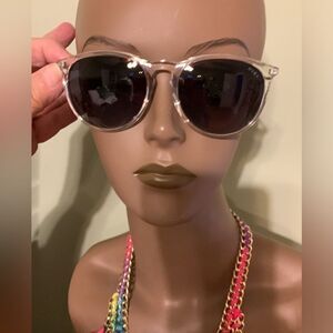 NVEA Polarized Retro Round Trendy Mirrored Sunglasses with case/cleaning cloth